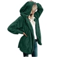 thumbnail image 2 of Fiogavroetic Women's Oversized Open Front Hooded Draped Pockets Cardigan Coat, 2 of 5