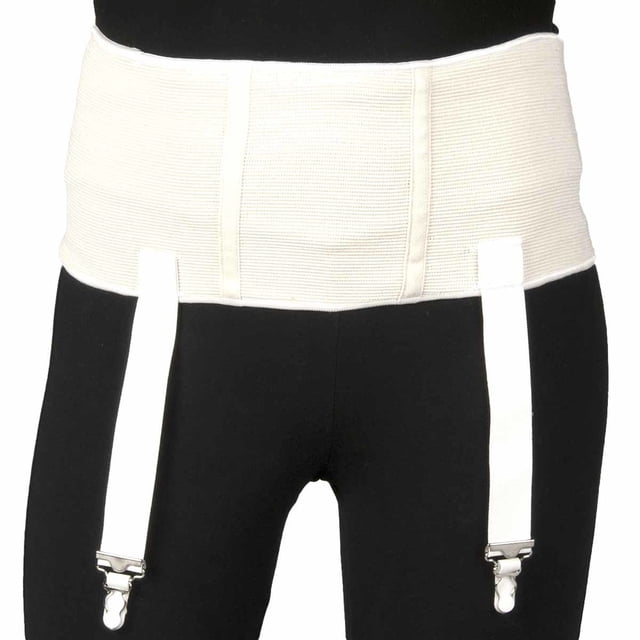 Truform Heavy Weight Garter Belt, White, Medium-Large