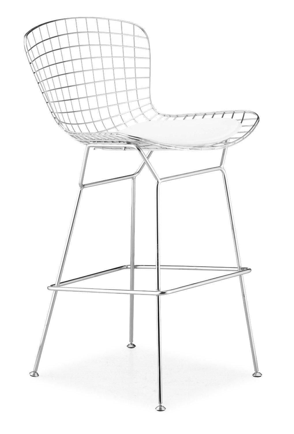 Nicer Furniture White Bertoia Bar Stool