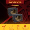 thumbnail image 2 of QPower 2-Pack 6x9 Inch Angled Speaker Box Enclosure, Sealed for Cars Audio, Pre-Wired, 2 of 11