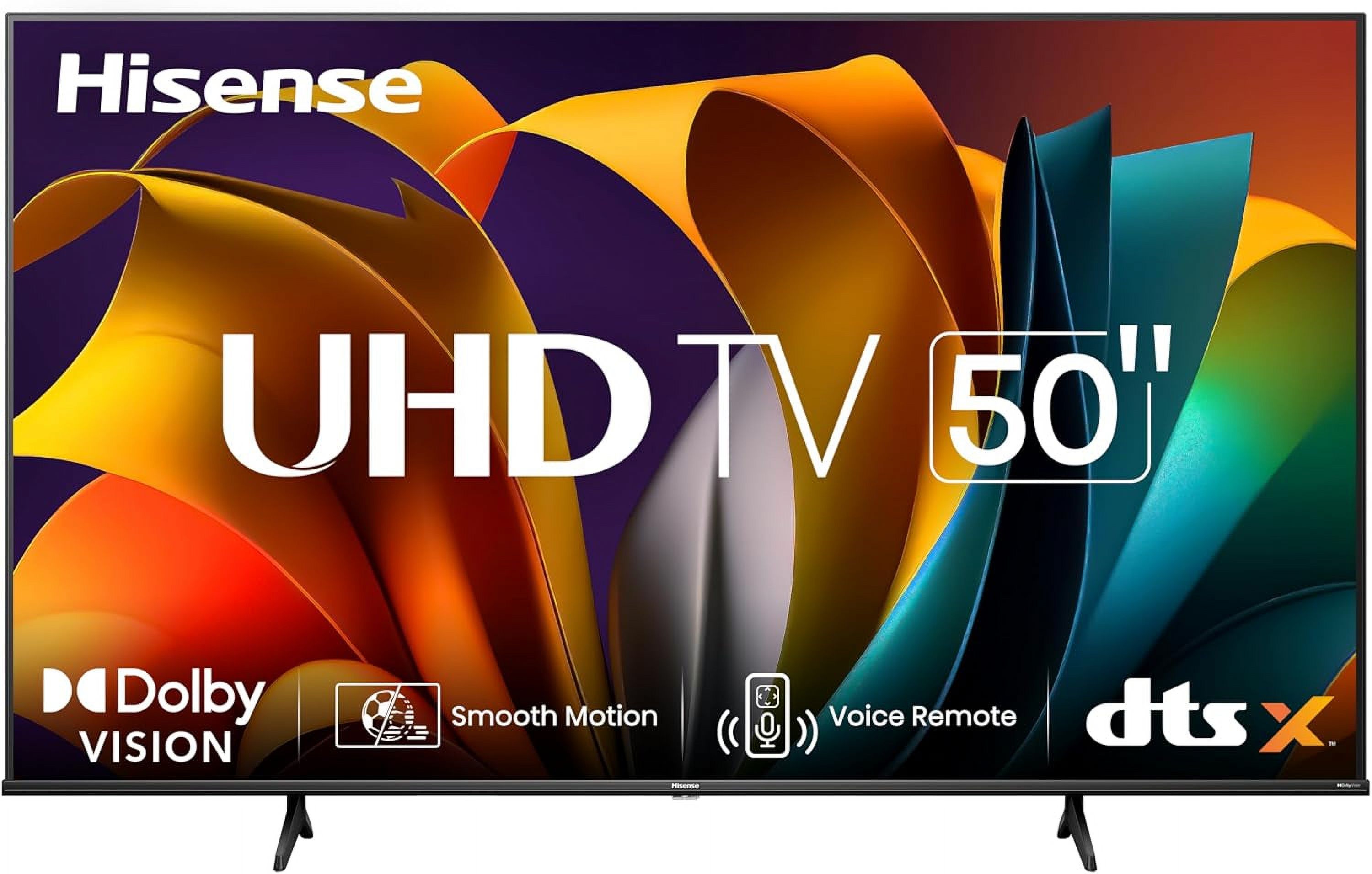 50A68N - Téléviseur Google 50 Pouces Intelligent Ultra HD 4K Dolby Vision HDR10 avec Bluetooth et Télécommande Vocale (Modèle Canada 2024)