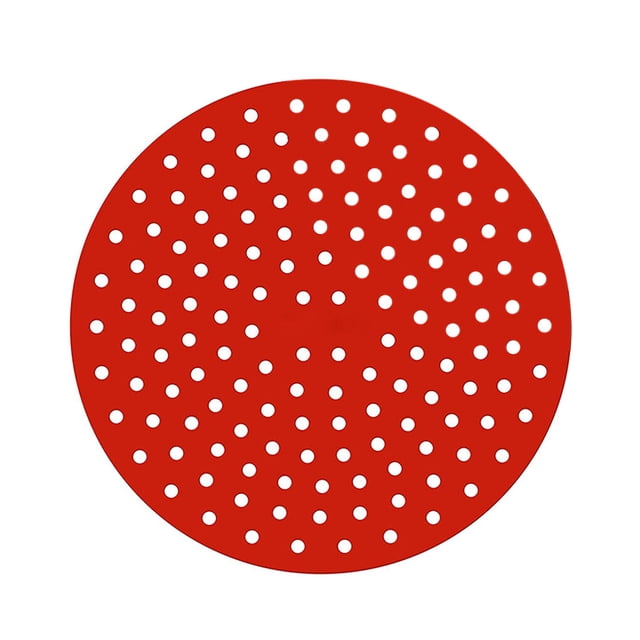 Doublure Réutilisable pour Friteuse à Air Chaud, Silicone Antiadhésif, Tapis de Panier Résistant à la Chaleur, Papier, Pâtisserie, Cuisine, Gadgets de Cuisine, Articles pour la Maison, Rouge, 9 Pouces