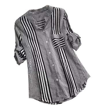 yoeyez Hauts Grande Taille pour Femmes Chemises Vintage en Patchwork de Dentelle Blouse à Nœud Col en V Broderie T-Shirt d'Été à Fleurs Manches 3/4 Noir TTG