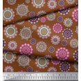 thumbnail image 3 of Soimoi Poly Georgette Fabric Mandala Kaleidoscope Decor Fabric Printed Yard 42 Inch Wide, 3 of 3