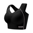 thumbnail image 2 of Wirefree Sports Bra for Plus Size Women, Full Coverage with Side Support & Back Smoothing Design, High Impact Support for Running, Gym & Yoga. Black 46, 2 of 3