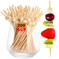 thumbnail image 1 of 200PCS Cocktail Picks, Natural Fancy Toothpicks for Appetizers, Wooden Ball, 1 of 7