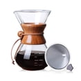 thumbnail image 1 of Pour Over Coffee Maker 20oz Paperless Glass Carafe with Stainless Steel Filter Reusable Glass Coffee, 1 of 8