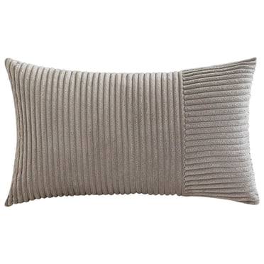 RKSTN Throw Pillows Corduroy Splicing Pillowcase With Modern Style Living Room Sofa Cushion Border Solid Color Waist Pillow Cushion Soft Throw Pillows for Couch Living Room Outdoor,