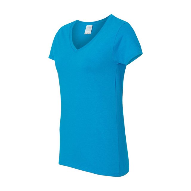 Gildan - T-Shirt à Col en V pour Femmes en Coton Épais