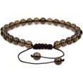 thumbnail image 1 of Bracelet Ajustable Unisexe en Perles Rondes de 6 mm en Quartz Fumé Naturel de Qualité A 7 Pouces, 1 of 3