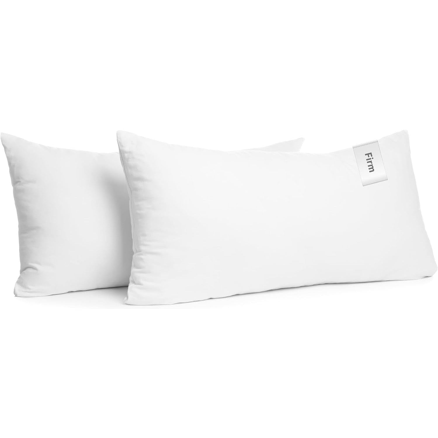 Digital Decor 100% Cotton King Size Hotel Pillows, U.S. Made Hypoallergenic Pillows with Down Alternative Fiber Fill, Set of 2, Three Comfort Levels, (Soft, Medium, Firm) Firm