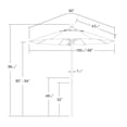 thumbnail image 3 of California Umbrella Venture 7.5' Silver Market Umbrella in Linen, 3 of 3