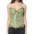 thumbnail image 1 of Women Corsets Bustiers Boned Embroidered Top Plus Size, 1 of 6