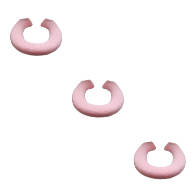 Transemion Durable Bathroom Pad Tear-resistant And U/O Shape Options Wear-resistant Pink 3Set