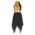 thumbnail image 1 of Nyeemya Robe de Danse Sans Manches Ourlet Asymétrique Prière Danse Lyrique Tunique Noire TTG, 1 of 6