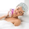 thumbnail image 2 of 2 Pcs Bonnet de Bain Imperméable Élastique Double Couche pour Cheveux, 2 of 8