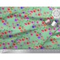 thumbnail image 3 of Soimoi Rayon Fabric Leaves & Rose Floral Decor Fabric Printed Yard 42 Inch Wide, 3 of 3