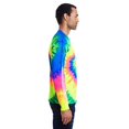 thumbnail image 3 of Colortone Multi Color Tie Dye Adult Long Sleeve Tee T2001, 3 of 3