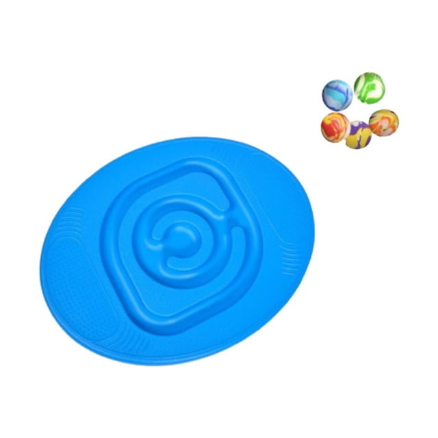 Milaget Kids Rocking Seesaw Balance Board,Rocking Board,Activity Toy with 5 Balls,Balance Training Equipment for Boys and Girls Gift Blue