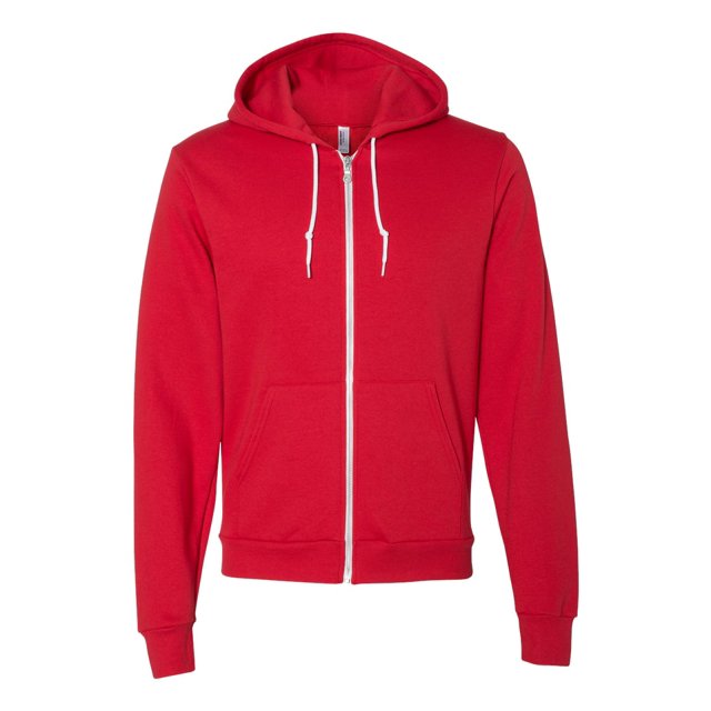 American Apparel Sweat à Capuche Zippé Complet en Polaire Flex Unisexe, m, Rouge