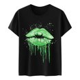 thumbnail image 5 of Birdeem T-Shirt Mode Femme Imprimé Col Rond Manches Courtes Blouse Ample, 5 of 5