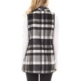 thumbnail image 5 of Cardigan Sans Manches, Veste Sans Manches pour Femmes pour Intérieur Rouge, à Carreaux, 5 of 5