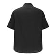 thumbnail image 3 of Fankiway Cardigan d'Été Britannique à Manches Courtes pour Homme, Mode, Col Rabattu, Chemise-Veste Ample Unie, Chemises pour Hommes à Manches Courtes, Chemise Décontractée à Col à Revers, 3 of 5