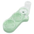 thumbnail image 2 of 3 In 1 Water Feeder Bowls, Multipurpose Cervical Spine Protection PP Puppy Double Food Bowls Splash Proof  For Cats Light Green, 2 of 8