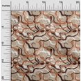 thumbnail image 2 of oneOone Tissu Cambric Coton Rouille Marron Abstrait Matériel de Couture Tissu Imprimé au Mètre 42 Pouces de Large, 2 of 5
