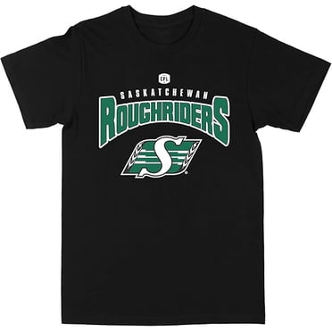 CFL Saskatchewan Roughriders T-Shirt Noir Arc Très Grand