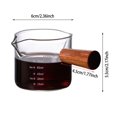 thumbnail image 3 of Spresso Shots Cup With Wood Handle Clear Glass Machine Accessories Measuring Cup With Scale Shot Glass With Spout 100ml Vacuum Insulated Coffee Mug Glass Wall Foam Insulation Futuristic Glasses, 3 of 9