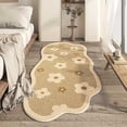 thumbnail image 3 of TIELUTT Area Rugs Rug Cloud Shaped Rug Soft Washable Irregular Rug with Backing for Easy Care Plaid Throw Bedroom Floor Rug Dining Room Rugs for under Table 6x9 Carpet Bedroom Sofa Blankets and Throw, 3 of 4