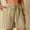 Khaki, variant on Summer Savings Clearance! Women’s Cotton Linen Solid Color Comfortable Elastic Wide Leg Casual Shorts, Summer Beachwear, Vacation, Lounge and Everyday Shorts Clearance Sales Today Deals Prime