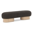 thumbnail image 1 of Meridian Furniture Robertson Brown Boucle Fabric Bench, 1 of 17