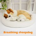 thumbnail image 4 of Realistic Sleeping Plush Breathing Dog Furry Dog With Mat Creative Animals Decor Stuffed Animal Doll, 4 of 4