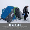 thumbnail image 4 of CLAM X-400 Portable 4 Person 8 Foot Ice Team Thermal Hub Shelter w/Light, 4 of 12
