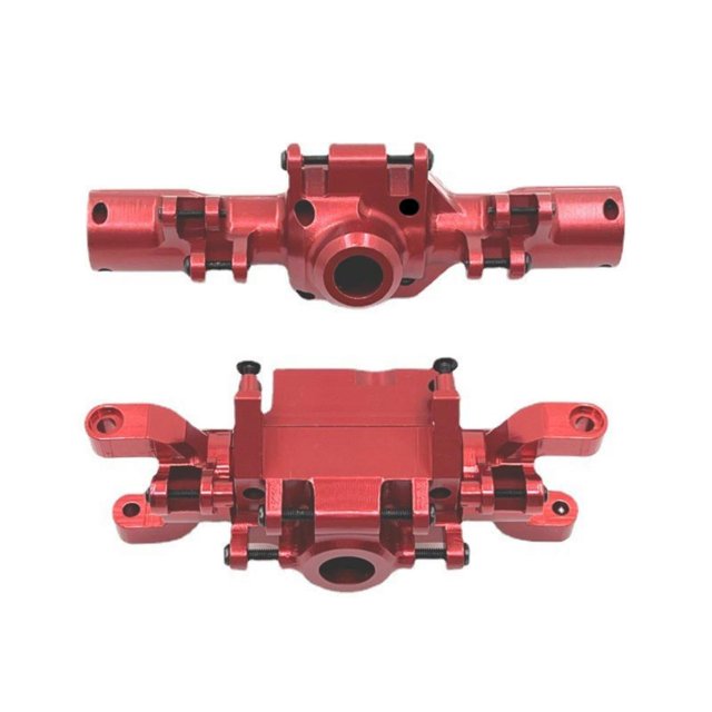 mmirethe Aluminum Alloy CNC Machined Front And Rear Axle Housings For 1/10 ZP1001 ZP1002 ZP1003 ZP1004 RC Car Accessories Red