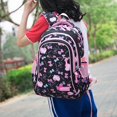 thumbnail image 3 of Student Backpack Bow Print Waterproof Smooth Zipper Bookbag Handbag Pencil Bag for Primary School Students, 3 of 10