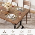thumbnail image 4 of Farmhouse Dining Table for 6, 71-inch Rectangular Wood Table with Heavy-Duty Metal Legs for Indoor/Outdoor Use（ only Table）, 4 of 7