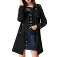 thumbnail image 2 of INSPIRE CHIC Manteau Trench à Revers Crantés à Double Boutonnage pour Femme, 2 of 7