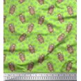 thumbnail image 1 of Soimoi Rayon Fabric Footprint,Bear & Arrow African Decor Fabric Printed Yard 42 Inch Wide, 1 of 1