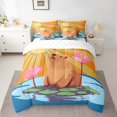 thumbnail image 2 of YST Capybara Comforter Set King Bed in a Bag 7Pcs, Colorful Gifts for Capybara Lovers, Polyester Bedding Set, 2 of 5