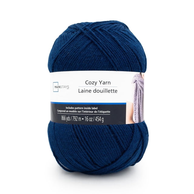 Mainstays Cozy Medium Acrylic Yarn 1 Ball, 454g / 792m