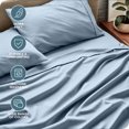 thumbnail image 4 of Bare Home Premium 1800 Collection 4-Piece Bed Sheet Set, Full, Dusty Blue, 4 of 10