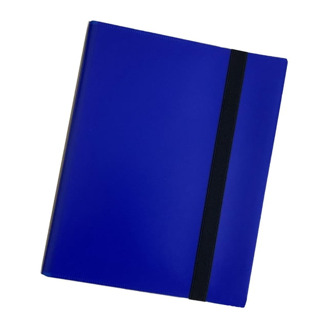 TISHITA 9 Pockets Trading Card Carrying Binder for Post Cards Card Collection Binder blue