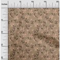 thumbnail image 2 of oneOone Rayon Tawny Brown Fabric Floral Retro Sewing Material Print Fabric By The Yard 56 Inch Wide, 2 of 5