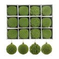 thumbnail image 2 of Lisbinx Flocking Christmas 6cm12pcs Boxed Christmas Tree Pendant Plastic Painted Velvet Holiday Decorations, 2 of 7