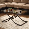 thumbnail image 3 of SEI Furniture Vogue Black Coffee Table with Glass Top, 3 of 3