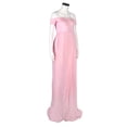 thumbnail image 3 of Pregnant Women Chiffon Patchwork Off Shoulder Front Slit Floor Length Dress Prop, 3 of 7