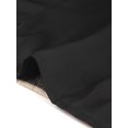 thumbnail image 5 of INSPIRE CHIC Women's Split Neck Pleated Front Contrast Color Blouse Tops Black L, 5 of 5
